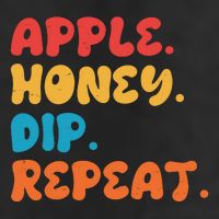 Apple Honey Dip Repeat Rosh Hashanah Jewish New Year 25L Jumbo Tote