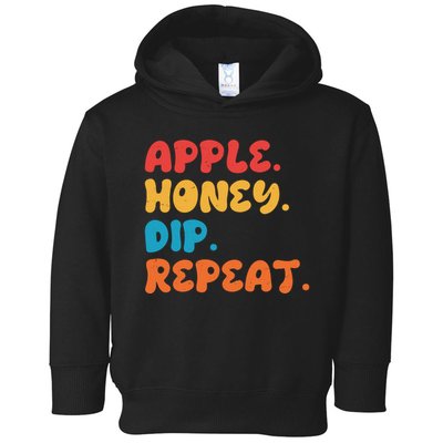 Apple Honey Dip Repeat Rosh Hashanah Jewish New Year Toddler Hoodie