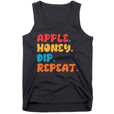 Apple Honey Dip Repeat Rosh Hashanah Jewish New Year Tank Top