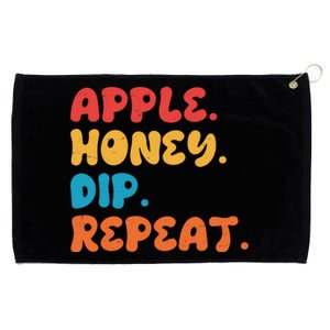 Apple Honey Dip Repeat Rosh Hashanah Jewish New Year Grommeted Golf Towel