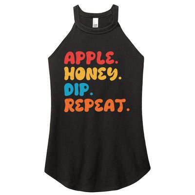 Apple Honey Dip Repeat Rosh Hashanah Jewish New Year Women's Perfect Tri Rocker Tank