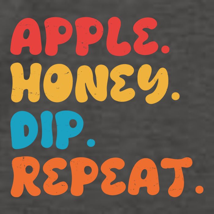 Apple Honey Dip Repeat Rosh Hashanah Jewish New Year Vector Backpack