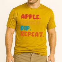 Apple Honey Dip Repeat Rosh Hashanah Jewish New Year Cooling Performance Crew T-Shirt