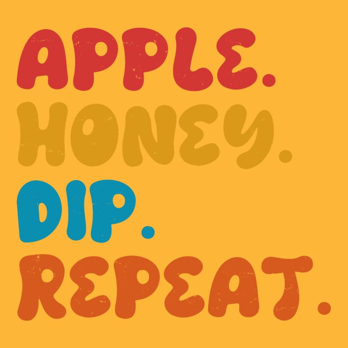 Apple Honey Dip Repeat Rosh Hashanah Jewish New Year Cooling Performance Crew T-Shirt