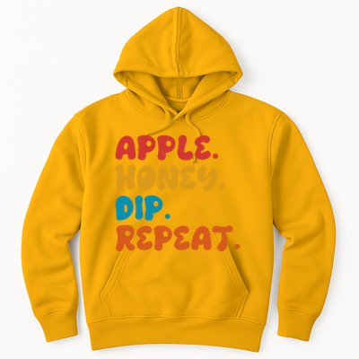 Apple Honey Dip Repeat Rosh Hashanah Jewish New Year Hoodie