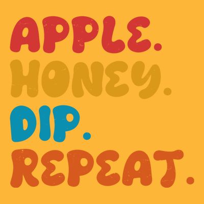 Apple Honey Dip Repeat Rosh Hashanah Jewish New Year T-Shirt