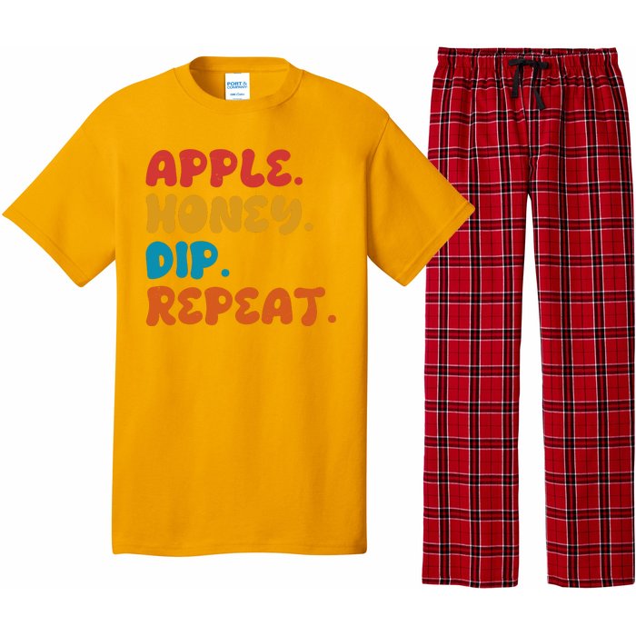 Apple Honey Dip Repeat Rosh Hashanah Jewish New Year Pajama Set