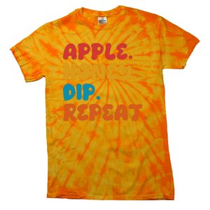 Apple Honey Dip Repeat Rosh Hashanah Jewish New Year Tie-Dye T-Shirt