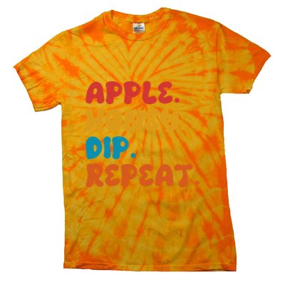 Apple Honey Dip Repeat Rosh Hashanah Jewish New Year Tie-Dye T-Shirt