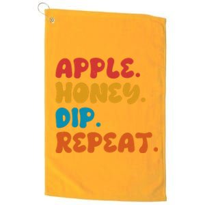 Apple Honey Dip Repeat Rosh Hashanah Jewish New Year Platinum Collection Golf Towel