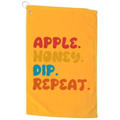 Apple Honey Dip Repeat Rosh Hashanah Jewish New Year Golf Towel