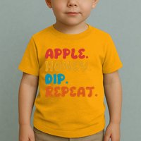 Apple Honey Dip Repeat Rosh Hashanah Jewish New Year Toddler T-Shirt