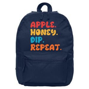 Apple Honey Dip Repeat Rosh Hashanah Jewish New Year 16 in Basic Backpack