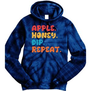 Apple Honey Dip Repeat Rosh Hashanah Jewish New Year Tie Dye Hoodie