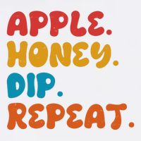 Apple Honey Dip Repeat Rosh Hashanah Jewish New Year Garment-Dyed Sweatshirt