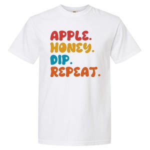 Apple Honey Dip Repeat Rosh Hashanah Jewish New Year Garment-Dyed Heavyweight T-Shirt