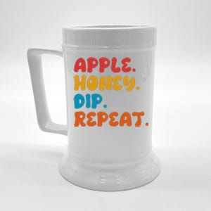 Apple Honey Dip Repeat Rosh Hashanah Jewish New Year Beer Stein