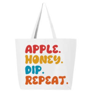 Apple Honey Dip Repeat Rosh Hashanah Jewish New Year 25L Jumbo Tote