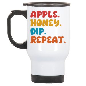 Apple Honey Dip Repeat Rosh Hashanah Jewish New Year Stainless Steel Travel Mug