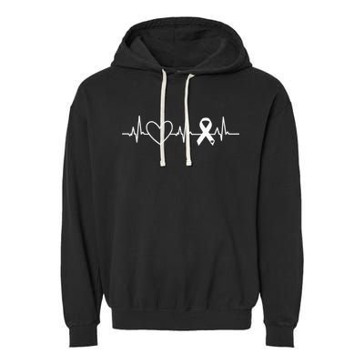 American Heart Disease Awareness Month Ribbon Go Red Heart Garment-Dyed Fleece Hoodie