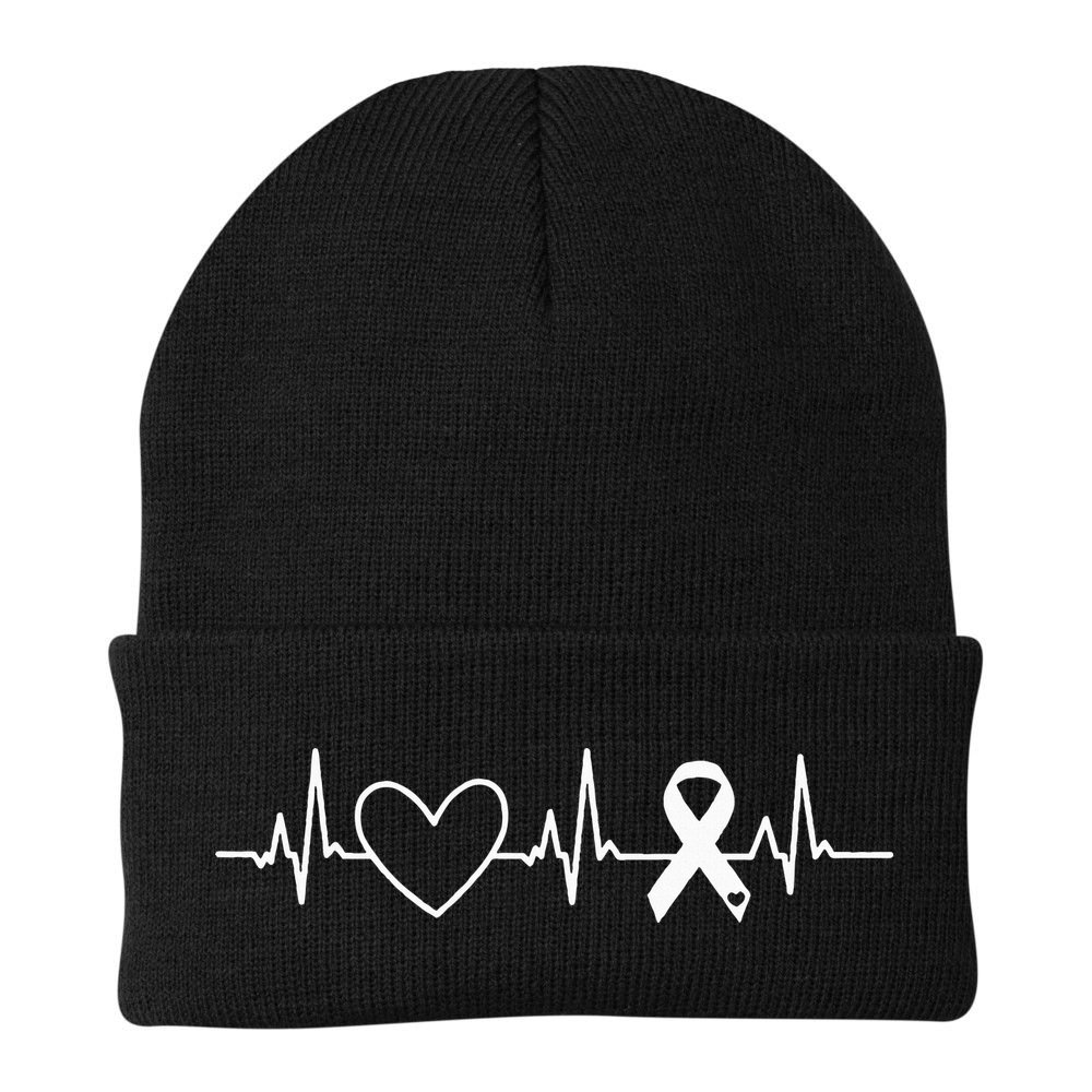 American Heart Disease Awareness Month Ribbon Go Red Heart Beanie