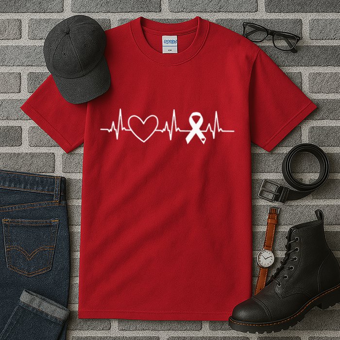 American Heart Disease Awareness Month Ribbon Go Red Heart Tall T-Shirt