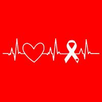 American Heart Disease Awareness Month Ribbon Go Red Heart Button