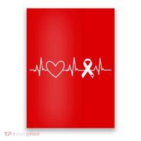 American Heart Disease Awareness Month Ribbon Go Red Heart Poster