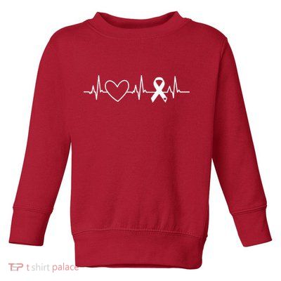 American Heart Disease Awareness Month Ribbon Go Red Heart Toddler Sweatshirt