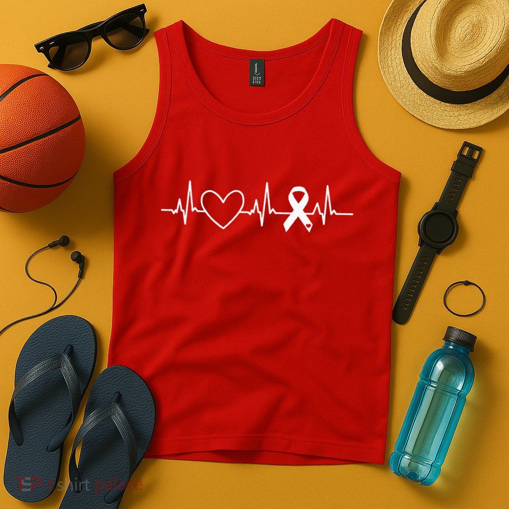 American Heart Disease Awareness Month Ribbon Go Red Heart Tank Top