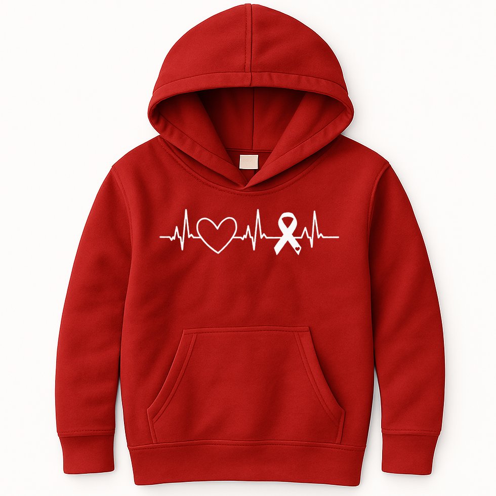 American Heart Disease Awareness Month Ribbon Go Red Heart Kids Hoodie