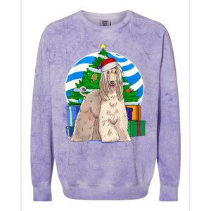 Afghan Hound Dog Christmas Tree Decor Gift Colorblast Crewneck Sweatshirt