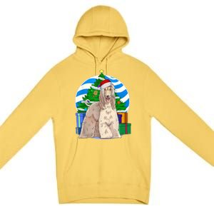 Afghan Hound Dog Christmas Tree Decor Gift Premium Pullover Hoodie