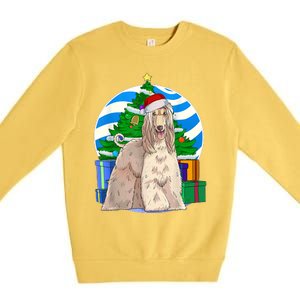 Afghan Hound Dog Christmas Tree Decor Gift Premium Crewneck Sweatshirt