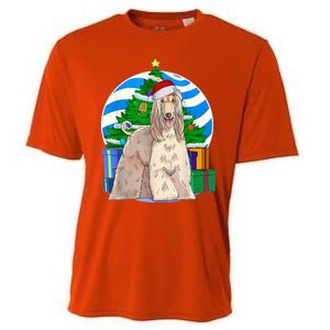 Afghan Hound Dog Christmas Tree Decor Gift Cooling Performance Crew T-Shirt