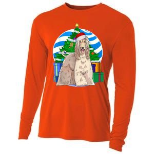 Afghan Hound Dog Christmas Tree Decor Gift Cooling Performance Long Sleeve Crew