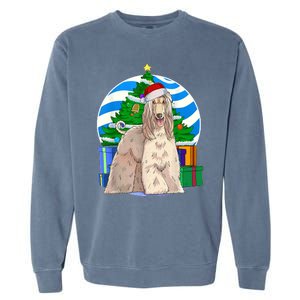 Afghan Hound Dog Christmas Tree Decor Gift Garment-Dyed Sweatshirt