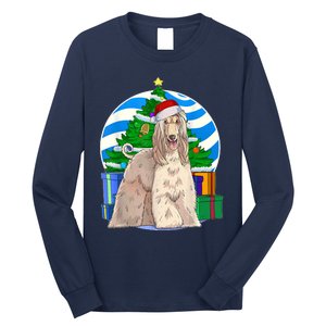 Afghan Hound Dog Christmas Tree Decor Gift Long Sleeve Shirt