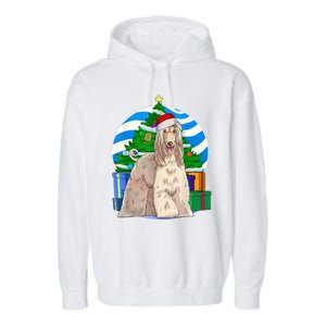 Afghan Hound Dog Christmas Tree Decor Gift Garment-Dyed Fleece Hoodie