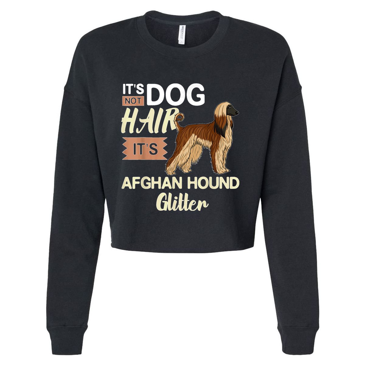 Afghan Hound Dog Gift Puppies Owner Lover Cropped Pullover Crew