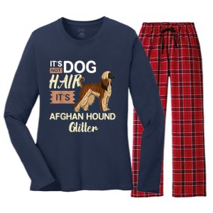 Afghan Hound Dog Gift Puppies Owner Lover Women's Long Sleeve Flannel Pajama Set 