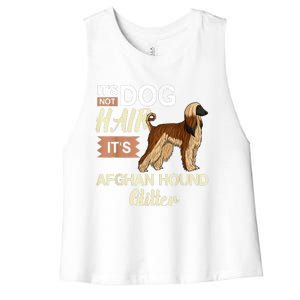 Afghan Hound Dog Gift Puppies Owner Lover Women's Racerback Cropped Tank