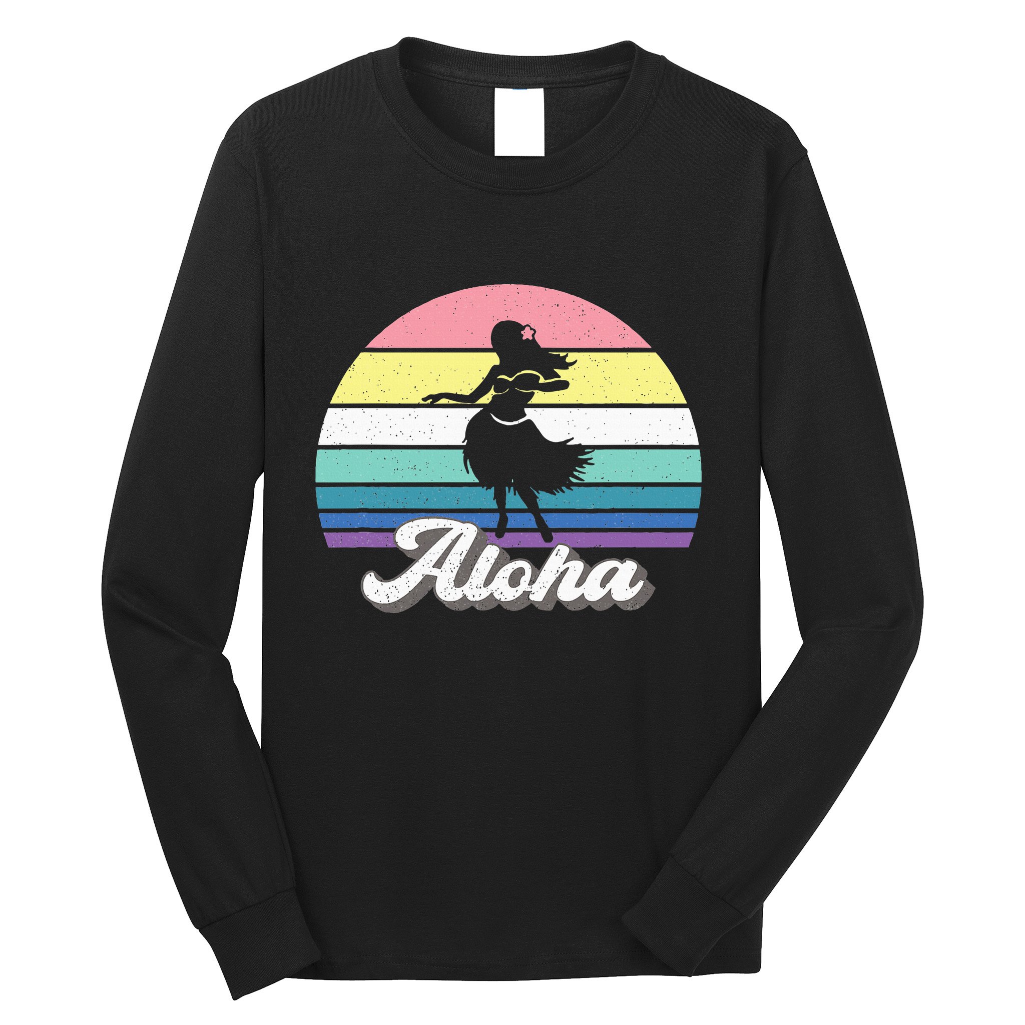 Aloha Hula Dancer Girl Cute Hawaiian Hawaii Dance Long Sleeve Shirt