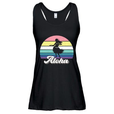 Aloha Hula Dancer Girl Cute Hawaiian Hawaii Dance Ladies Essential Flowy Tank