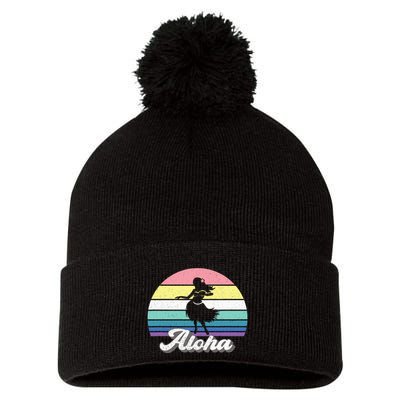 Aloha Hula Dancer Girl Cute Hawaiian Hawaii Dance Pom Pom 12in Knit Beanie