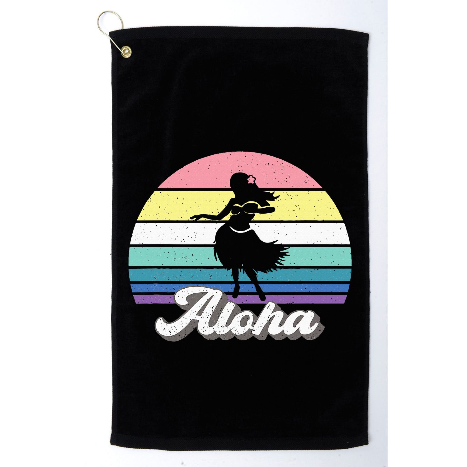 Aloha Hula Dancer Girl Cute Hawaiian Hawaii Dance Golf Towel