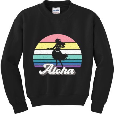 Aloha Hula Dancer Girl Cute Hawaiian Hawaii Dance Kids Sweatshirt