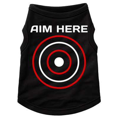 Aim Here Darts Players Bullseye Target Shooting Club Doggie Tank