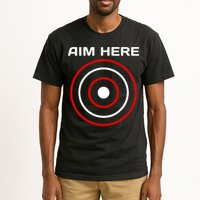 Aim Here Darts Players Bullseye Target Shooting Club Tall T-Shirt