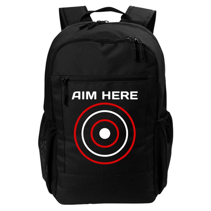 Aim Here Darts Players Bullseye Target Shooting Club Backpack